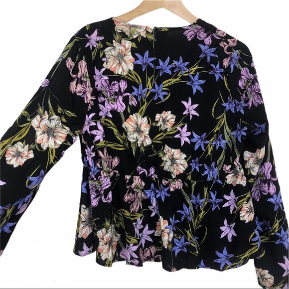 Jaase Cold Shoulder Floral Blouse Button Down - Picture 8 of 11